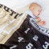47"x40" SUKOON Monthly Milestone Blanket for Baby Boy/Girl | Basketball Theme | Includes Frame and Bib | Large | |