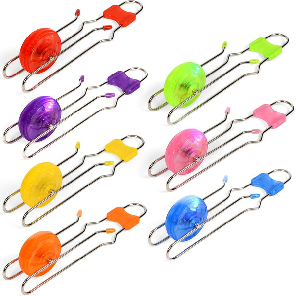 7 Pack Light Up Gyro Wheels Toy Set, Magnetic Sensory Toy with Spinning Wheel and LED Lights