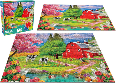 500-Piece Farm Scenery Jigsaw Puzzle for Adults