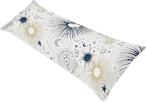 Sweet Jojo Designs Star and Moon Body Pillow Case Cover (Pillow Not