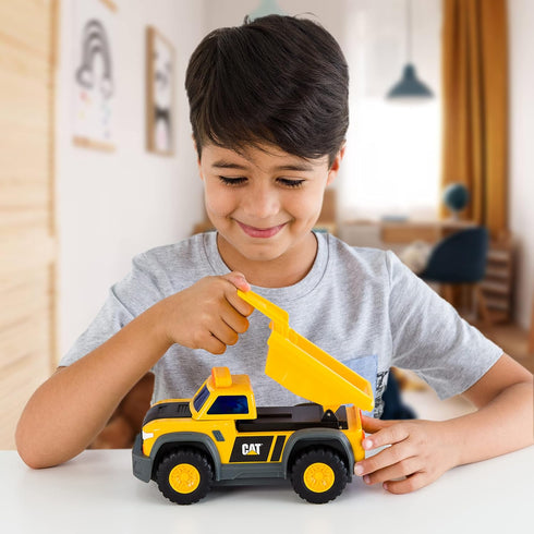 CAT Construction Toys, Truck Constructors Toy Dump Truck with Realistic Lights & Sounds, Batteries Included