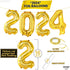 KatchOn Gold 2024 Balloon Numbers - 16 Inch, New Years Balloons for Happy New Year Decorations 2024, NYE Party Supplies