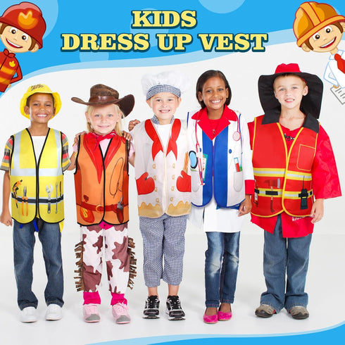 20 Community Haysandy PCS Kids Dress Up Vest Helper Costumes Kids Role Play Career Cosplay Clothes for Toddlers Pretend