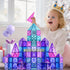 114pcs Kids,3D 3-5 4-8,STEM SKTMYY Magnetic Tiles for Diamond Princess Ice Castle, Magnetic Tiles Age Educational Toys