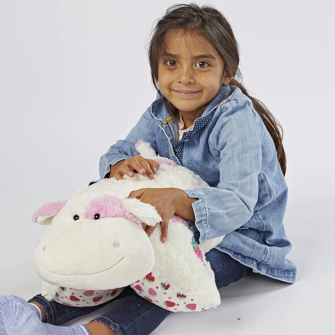 Pillow Pets Sweet Scented Strawberry Cow Plush Toy