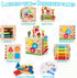 8-in-1 18 Set Bravmate Wooden Activity Cube, Wooden Montessori Learning Toys for M+ Toddlers, One Year Old First
