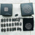 Handmade Wooden Rune Divination Game Set, Nordic Handmade Woodcut Rune Stones with Dedicated Storage Bag