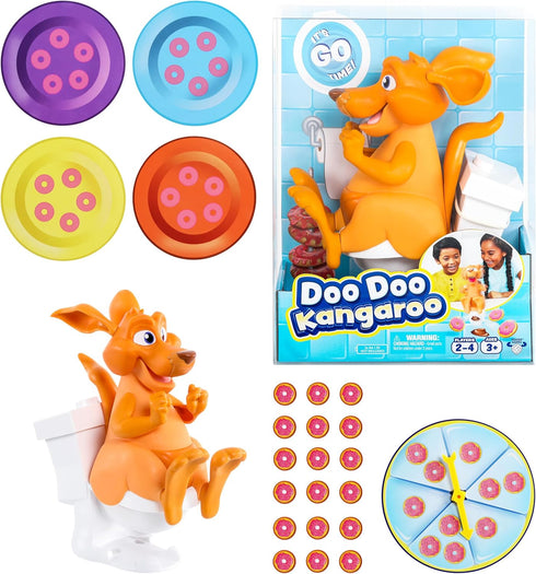 Doo Doo Kangaroo Game: Feed Him Until He's Gotta Go! Collect Donuts and Dodge Doo Doos to Win