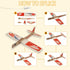 Set 4 Balsa Wood Airplane Toys | Wooden Airplane Kits | Balsa Wood Glider Planes, Model Toy Airplane Kits | Classic