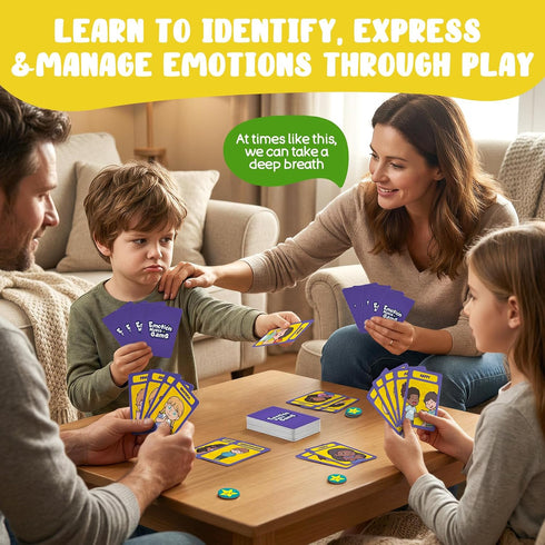 HugHush 6+,Learn Faces & Feelings Go Fish Card Game Social Emotional Learning Activities for Kids Ages to Identify