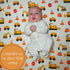 100% 47 47 Inches LollyBanks Muslin Swaddle Blanket, Muslin Cotton Baby Blankets for Boys, X Newborn Receiving Blanket