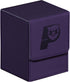 Card Deck Box for Commander - PU Leather Storage Box with 2 Dividers, Fits 100+ Single Sleeved Cards (Purple)