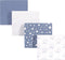 Hudson Baby Unisex Baby Cotton Flannel Receiving Blankets, Cloud Mobile Blue, One