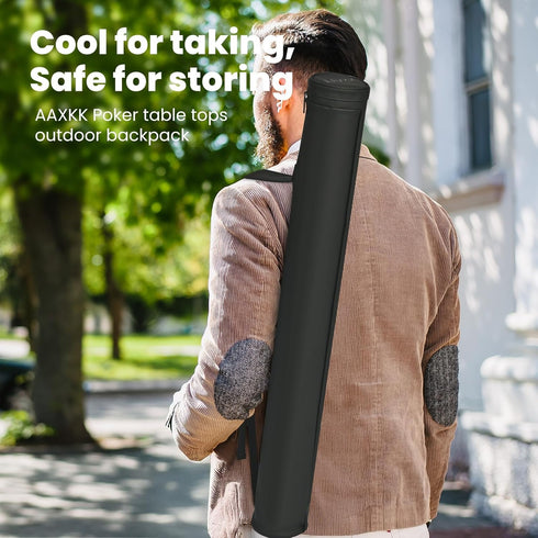 Waterproof PU Tube Carrying Soft Bag - Flexible Cylinder Storage for Mahjong Mat, Board Game Playmat, Texas Hold'em
