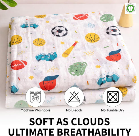 Varniya Lifestyles 1 3, Pack 2) Muslin Swaddle Blanket Organic Cotton Baby Receiving Blanket Soft & Breathable Swaddle
