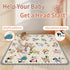 50" 50", Baby Play Mat X Thickened Soft, Waterproof and Non-Slip Crawling Floor Pad, Machine Washable and Foldable