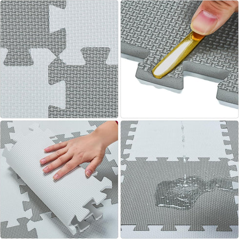 18 QC-DLb18N qqpp EVA Rubber Tiles Interlocking Puzzle Foam Floor Mats - Baby Play Mat for Playing | Exercise Mat