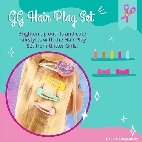 Glitter Girls 14-Inch Doll Accessories, Hair Play Set for Girls 3 Years and Up