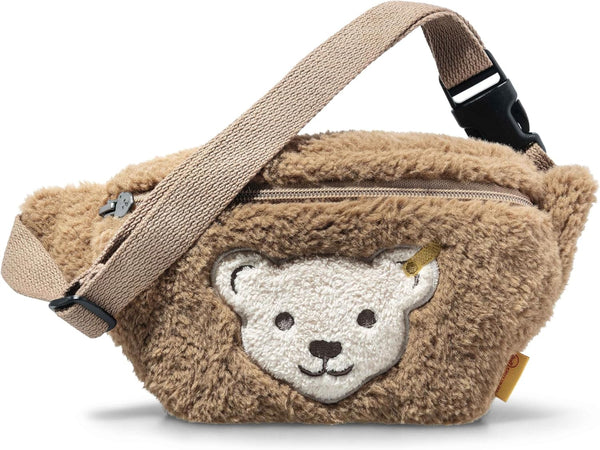 Steiff Brown Belt Bag with Squeaker, Premium Plush Accessory, Small