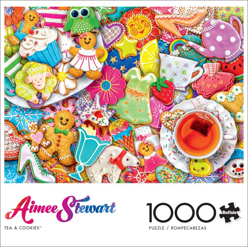 Buffalo Games - Aimee Stewart - Tea and Cookies - 1000 Piece Jigsaw Puzzle for Adults Challenging Puzzle Perfect for Game Nights - Finished Puzzle Size is 26.75 x 19.75