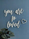QWTOWFM You are so loved Small Quote Wall Sign,Wood Sign Home Decor,Nursery Crib