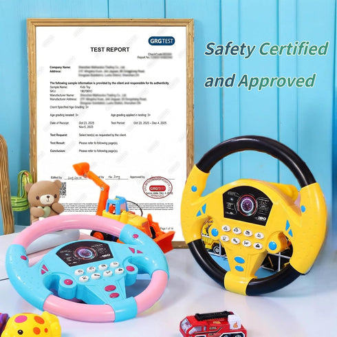 2PCS 4 5 6 TOYANDONA Kids Steering Wheel Toy - Simulated Driving Racing Car Game Toy, Driving Controller Early