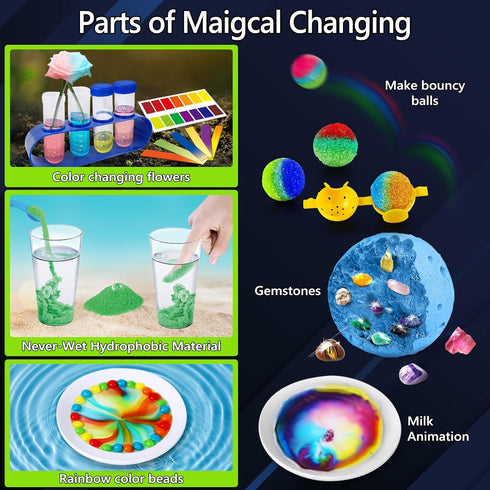 300+ Set UNGLINGA Experiments Science Kit for Kids | S.T.E.M Educational Toys with Lab Manual | Volcano, Crystal