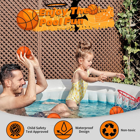 5" Mini Foam Basketball - Replacement Balls for Over The Door Basketball Hoop, 3 PCS Set (Orange)