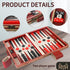Backgammon Set - American Flag Design Classic Board Game for Family Game Night or Friends Party