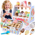 Ehome Wooden Ice Cream Toys Set Pretend Play Food Store for Kids