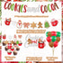 Cookies and Cocoa Party Decorations, Cookies and Cocoa Banner Snowflake Snowman Gingerbread Man Garland Cake Topper