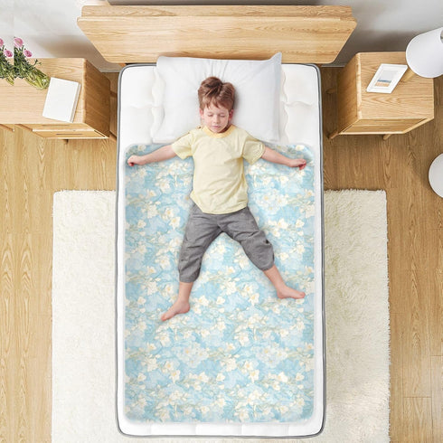 siphylline 52" 34" Cartoon Freesia Soft Blue Extra Large Resuable Changing Pad Covers Soft Absorbent Underpads Wetting