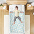 siphylline 52" 34" Cartoon Freesia Soft Blue Extra Large Resuable Changing Pad Covers Soft Absorbent Underpads Wetting