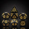 UDIXI Stone D&D Dice Set 7PCS Obsidian Dice with Gift Case for Dungeons and Dragons MTG