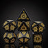 UDIXI Stone D&D Dice Set 7PCS Obsidian Dice with Gift Case for Dungeons and Dragons MTG