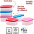 SIGNORA WARE 6 pk. 3 oz. Condiment Containers with Lids - Small Food Storage Sauce Cups, Leak Proof Reusable Plastic