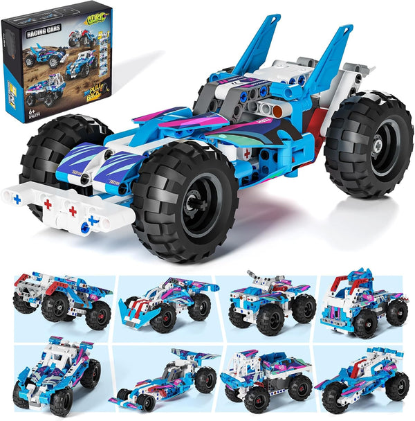 Technic 9 in 1 Pull-Back Car Building Set - Off-Road Race Vehicle