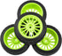 80mm/3.14" Rubber Tires & Plastic Wheel Rims 2.2 Inch 12mm Hex Hub Compatible with 1/10 HPI WR8 Off-Road Rally 1/14