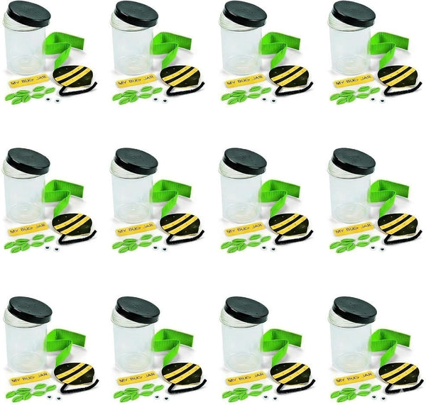 Fun Express Plastic Bug Jar Craft Kit - Makes 12 Lightning Bug