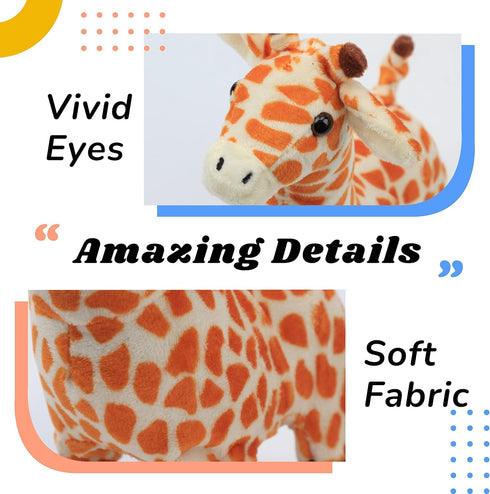 Hopearl Walking Giraffe Interactive Electronic Pet Plush Toy, Sounds and Movements, Gifts for Toddlers, 9''