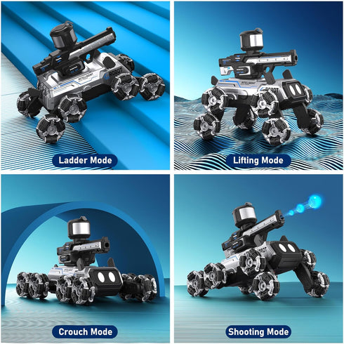 2.4GHZ 8-Wheel 9+ 3 4 5 6 7 8 2026 Godboat Robot Dog - Smart Toys for Kids with Music & LED Eyes, RC Car, Stunt