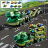 PEADUCK 3-5, 10-in-1 9 3 4 5 6 7 8 Toddler Car Truck Toys for Kids Ages Dinosaur Carrier Truck with Foldable Track Toys
