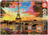 Educa Sunset in Paris 3000 Piece Jigsaw Puzzle, Puzzle Glue Included, Completed Image 47.25" x 33.5", Ages 14+
