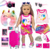 XFEYUE 23 Pcs American 18 inch Doll Clothes and Accessories - Suitcase Luggage