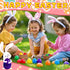 QXCMFNI 30 Pack Prefilled Easter Eggs with Plush Bunnies,Pre Filled Easter Eggs with Stuffed Toys Inside,Easter Basket