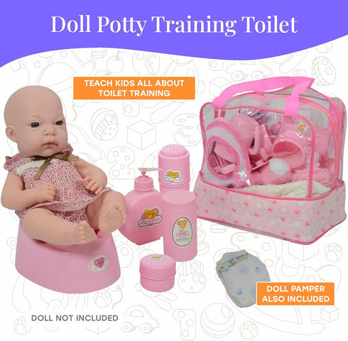 Set The New York Doll Collection Baby Doll Feeding & Caring Accessory in Zippered Carrying Case