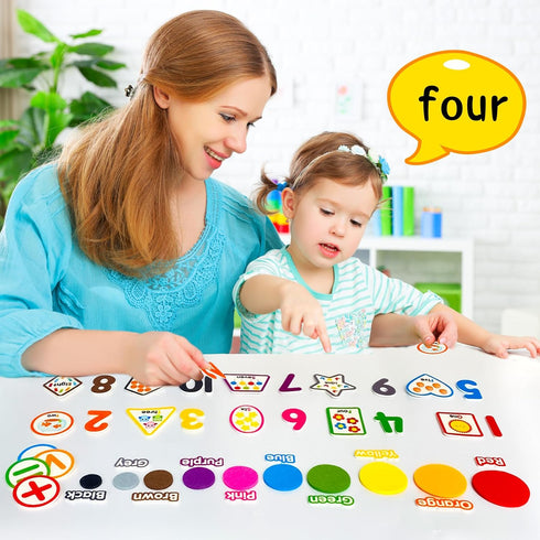 PENGFULL Felt Learning Numbers, 44 Felt Board Pieces for Math Addition and Subtraction Learning for Preschool