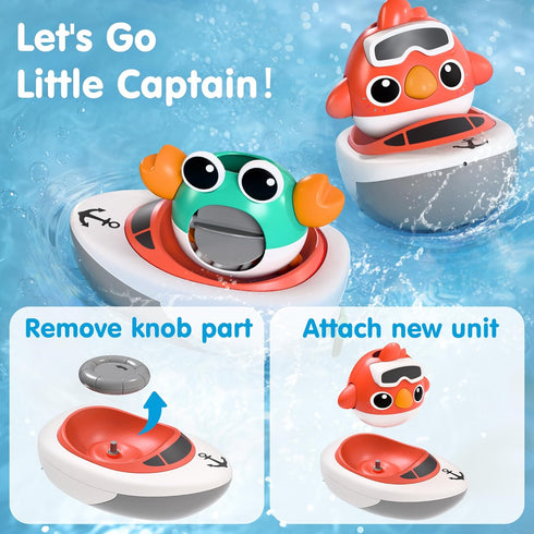 1-3, Set 6 8 9 12 Summer 2 3 4 iPlay, iLearn Baby Bath Toy for Toddlers Kids Bathtub Water Toy Month W/ Shower Cup