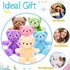 HyDren 12 Pieces Soft Plush Operation Christmas Bears Stuffed Animals with Ribbon Bow for Baby Shower, Party Favor