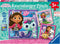 Ravensburger - Gabby's Dollhouse 3 x 49 Piece Jigsaw Puzzle Set for Kids, Screen-Free Activity